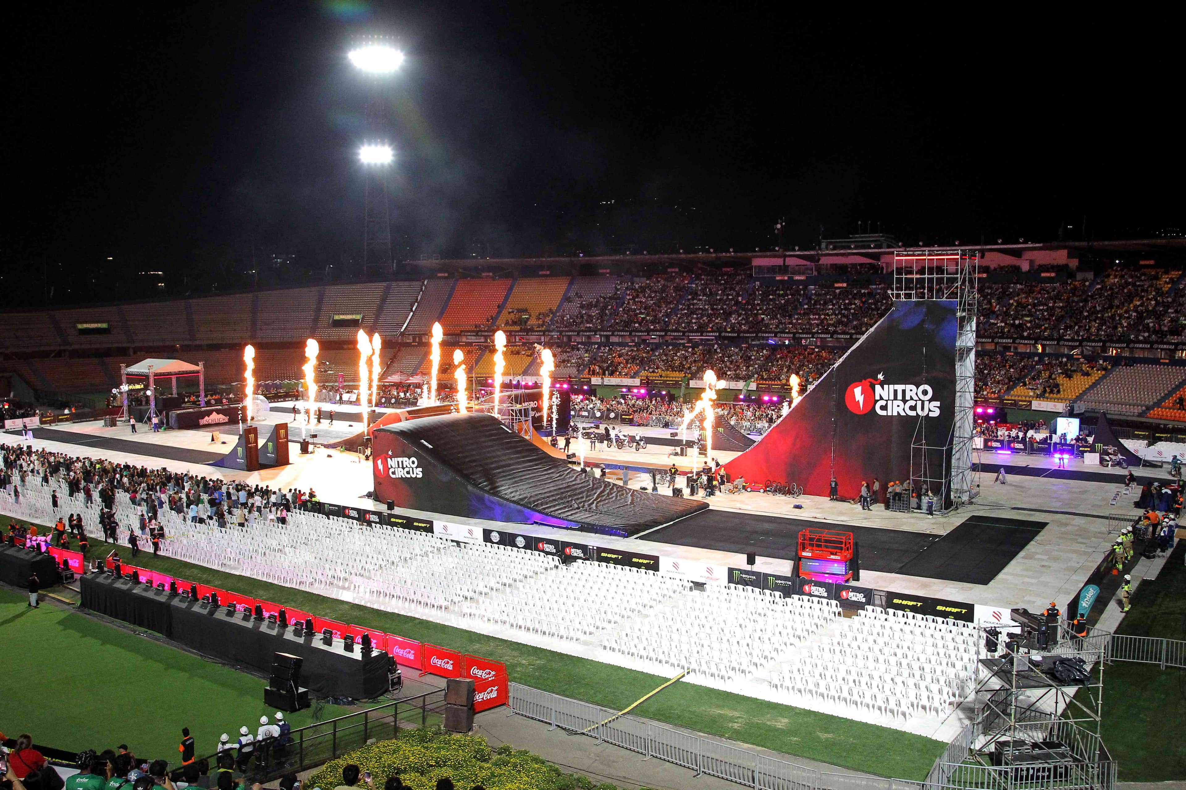 Escenografía del evento Nitro Circus